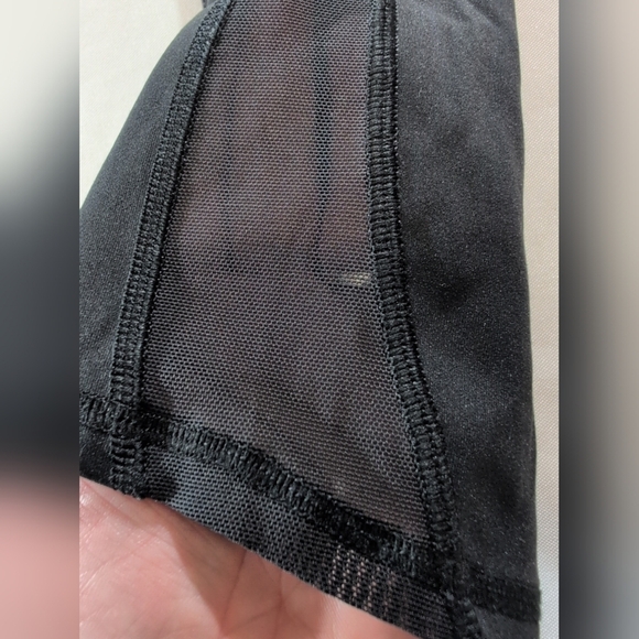 Lululemon Train Time Mesh Crop Leggings Womens 4 Black Gym Athleisure Training - Picture 3 of 10